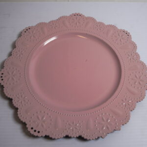 Pink Scrolled Underplates