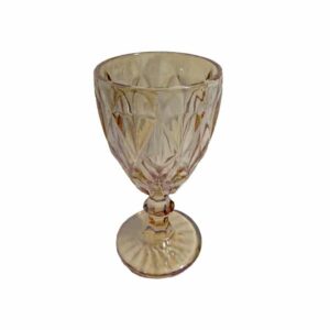Vintage Wine Glass - Gold