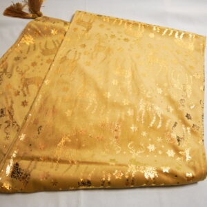 Gold Reindeer Glitter Table Runner